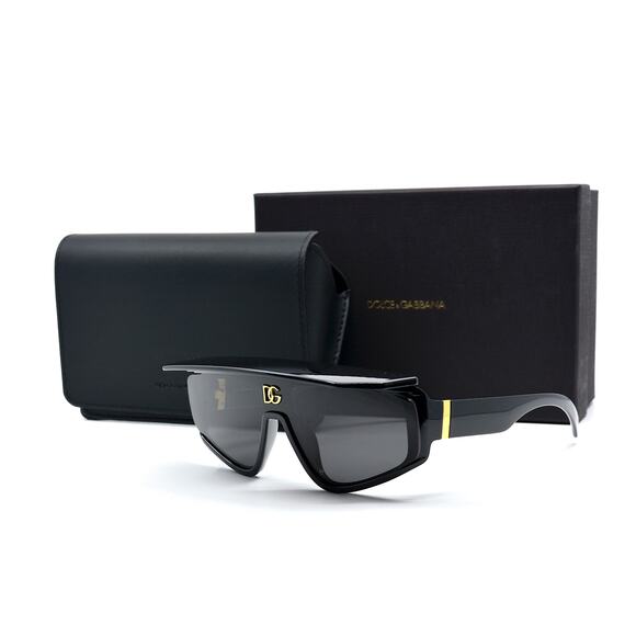 NEW DOLCE&GABBANA DG6177 501/87 BLACK DARK GREY UNISEX AUTHENTIC SUNGLAS… - Picture 4 of 16